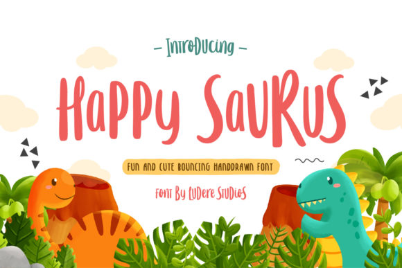 Happy Saurus Font for Vibrant Editorial Design
