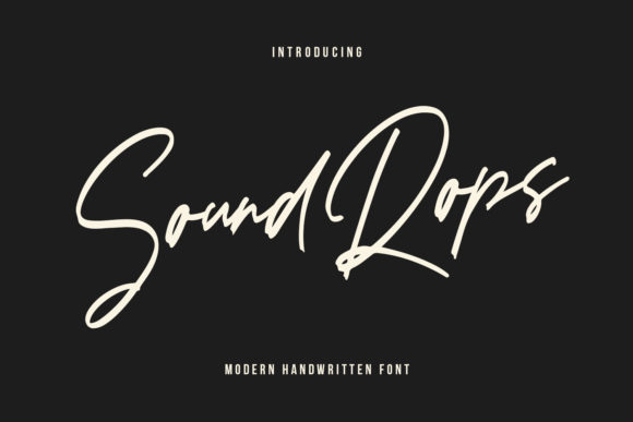 Soundrops: A Handwritten Font for Creative Branding Projects