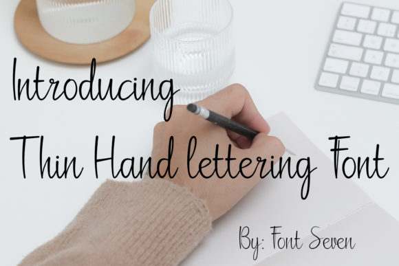 Thin Hand-lettering Script: A Delicate Font for Editorial Elegance